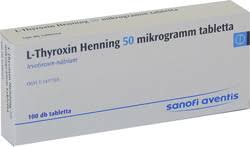 L Thyroxin Henning 50 Mikrogramm Tabletta 100x Adatlap Pirulapatika Online Gyogyszertar