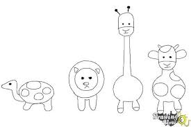 How To Draw Simple Animals Cartoon Drawings Of Animals Easy Drawings Simple Cartoon