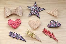 Diy Felt Hair Clips Glitter Diy Handmade Hair Bows Felt Hair Clips