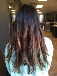 Dark Chocolate Brown Carmel Red Balayage Beautiful Colors Fringe Hair Salon Wisconsin Red Balayage Hair Red Balayage Balayage Hair