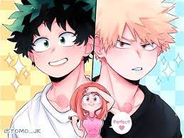 Bakugou and deku look a todoroki, your face buried in bakugou chest from being overwhelmed. Katsudeku å‹ãƒ‡ã‚¯ Kacchan Deku Bakugou X Midoriya My Hero Academia Episodes Hero Academia Characters My Hero Academia