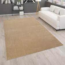 Shop for faux fur area rugs in area rugs by material. Teppich Fur Wohnzimmer Einfarbig Kurzflor Schlicht Und Modern In Gold Kaufen Bei Diva Teppich Center