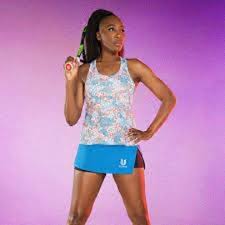 Venus williams is a famous athlete known for her triumph in women's tennis. Venus Williams Launches Her Latest Tennis Collection