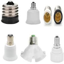 E12 14 15 17 Light Lamp Bulb Adapter Holder Converter Socket Base Splitter Ijm Ebay