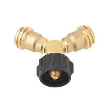 This means you can run two cookers in a single tank. Flame King Propane Tank Y Splitter Adapter 2 Way Lp Gas Adapter Tee Connector For 20 Lb Propane Cylinder Ab225 The Home Depot