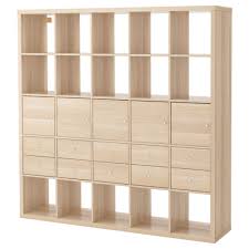 Kallax White Stained Oak Effect Shelving Unit With 10 Inserts 182x182 Cm Ikea Kallax Regal Regal Ikea Regal