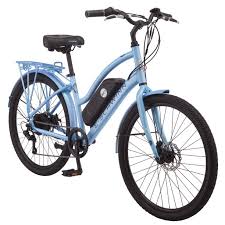 Schwinn Ec1 Electric Cruiser Style Bicycle 26 Inch Wheels 7 Speeds Blue Walmart Com Walmart Com