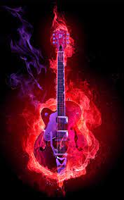 Follow the vibe and change your wallpaper every day! Flame Guitar Hd Wallpaper 1600 2560 High Definition Wallpaper Daily Screens Id 3331 Music Guitar Art Music Artwork Guitar Wall Art
