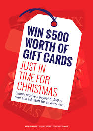 Maybe you would like to learn more about one of these? Win Gift Cards Just In Time For Christmas Retail Promotion Template Easil