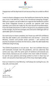 The ministry of health (abbreviation: Ministry Of Health Singapore Verified Facebook Page