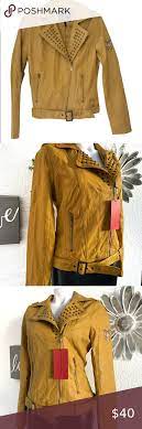 Nwt Yoki Mustard Yellow Vegan Leather Jacket Vegan Leather Jacket Leather Jacket Shopping Leather Jacket