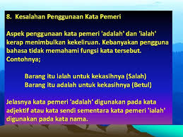 Dalam ayat, kata adjektif berfungsi menerangkan keadaan atau sifat bagi suatu kata nama atau frasa nama. Bahasa Melayu Kata Ialah Bunyi Atau Gabungan Bunyi