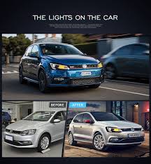 For New Vw Polo 2009 2016 With Led Drl Day Running Head Lamp Led Head Lights Vland Volkswagenpoloheadlight Volkswagenpolo Volkswagen Polo Vw Polo Volkswagen