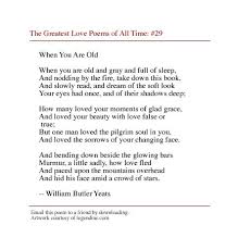 W B Yeats Love Poems Poems Words