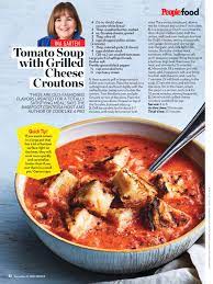 Ina Garten Tomato Soup With Grilled Cheese Croutons From People December 31 2018 Food Network Recipes Grilled Cheese Croutons Tomato Soup Grilled Cheese