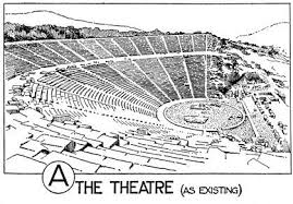 Epidaurus Theater Rendering Architecture Sketch Architecture Drawing Building Sketch