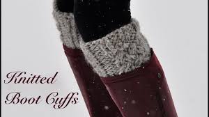 Here's some kicky little thermal boot cuffs to keep the winter chill away! Knitted Boot Cuffs Diy Youtube