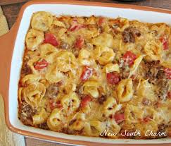 Prepare sauce while tortellini cooks, if tortellini finishes before sauce then toss with a little olive oil to prevent sticking. Easy Three Cheese Tortellini Bake New South Charm