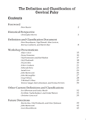 Pdf A Report The Definition And Classification Of Cerebral