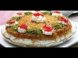 طريقه عمل حلاوة الشعريه مع القشطه من مطبخ لولو Youtube Arabic Dessert Food Ramadan Desserts