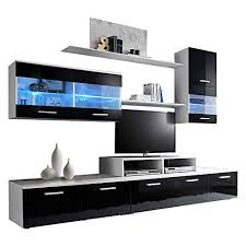 Here are the 23 best tv units design for living room. Paris Contemporary Design Wall Unit Modern Entertainment Center Unique Modern Design With Led Lights High Storage Capacity Living Room Furniture Tv Stand Black White Buy Online In Cape Verde At Capeverde Desertcart Com Productid 22053354