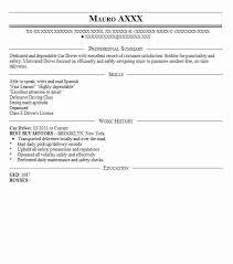 Car Driver Resume Example Driver Resumes Livecareer
