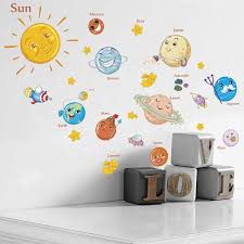 Think planets, galaxy, stars, constellations, and solar system! Education Solar System Planets Wall Sticker Space Universe Kid Room Decor Decal Buy From 8 On Joom E Commerce Platform