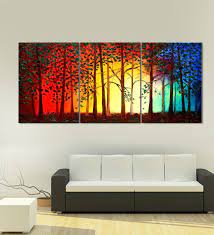 Especially for those who like abstract works, black and white acrylic painting can be prepared in desired sizeslarge acrylic painting on canvas, black and white abstract painting, original abstract painting, large canvas art painting,material: Buy Multicolour Framed Handmade Tree Acrylic Painting On Canvas Modern Abstract Wall Art By 999store Online Floral Art Panels Art Panels Home Decor Pepperfry Product
