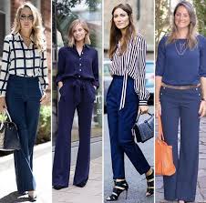 Calça Azul Combina Com Que Cor De Blusa Dicas E Inspiracoes De Como Usar O Azul Marinho No Look De Trabalho Roupas Azul Marinho Calca Azul Calca Azul Marinho