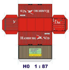 Kartonmodellbau h0 free download pdf : Modellbahn Igshansa Bastelbogen Container H0 400 Jpg 400 404 Pixels 20 Containerhomes Paper Models Model Trains Free Paper Models