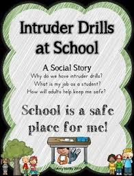 My teacher says, lockdown, everybody in the corner, turns off the lights, and then he we first did a lockdown drill, and we only did it about two times last year, in kindergarten. Intruder Drill Social Story Single Classroom Use License Social Stories School Safety Guidance Lessons