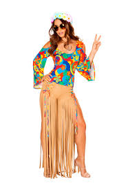 Roma Costume Two Piece 1960s Hippie Fancy Dress Costume