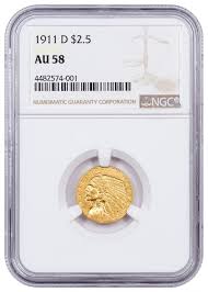 For example, the half eagle has a diameter of 21.6mm. 1911 D Indian Head 2 50 Gold Quarter Eagle Ngc Au58 Moderncoinmart