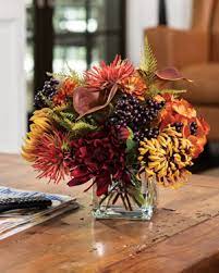 12 bundles artificial flowers outdoor uv resistant plants flowers decorative artificial shrubs bushes for floral arrangement, table centerpiece, home garden kitchen decor (green). Shop Fall And Autumn Collection Of Silk Flower Arrangements At Petals