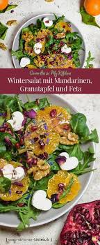 Fit Bleiben Im Winter Fur Eine Extra Portion Vitamine Sorgt Dieser Leckere Wintersalat Mit Mandarinen Granatapfel Un Wintersalat Rezepte Mit Feta Granatapfel