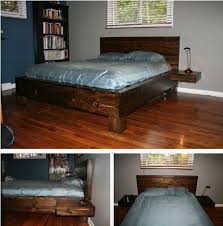 The couple of floor nightstands that come with the headboard provide the ideal surface for the a floating nightstand has so many positive things that make it significant from others. 21 Diy Bed Frame Projects Sleep In Style And Comfort Diy Crafts