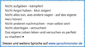 Nicht Aufgeben Kämpfennicht Angst Haben Mut Zeigennicht Alles