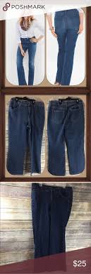Chicos Additions Blue Bootcut Jeans Size 12 Short Boot Cut