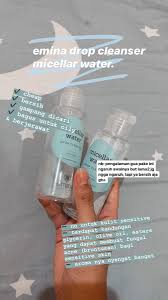 Emina Drop Cleanser Micellar Water Review Micellar Water Cleanser Jerawat