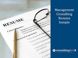 Management Consulting Resume Sample