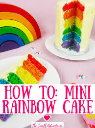 Mini Six Layer Rainbow Cake Rainbow Cake Rainbow Cake Recipe Rainbow Layer Cakes