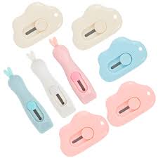 EXCEART 8pcs Mini Retractable Utility Knife Box Cutter Letter Opener  Wallpaper Cutter Art Knife Craft Cutter Cloud Shaped for Cardboard Package  Box ...