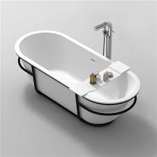 We could actually read a book without using the bathtub caddy with reading rack but very risky against a security book in hand we are tired of it. Jade Bath Claire Bathtub Caddy 32 In Matte White Stone Tr 002 Rona
