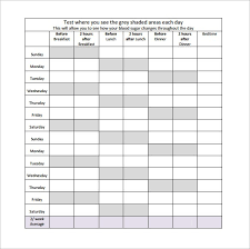 1 Printable Blood Glucose Chart Large Print Blood Sugar