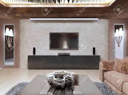 Find the perfect modern living room with tv stock illustrations from getty images. Tv Unit In Luxury Living Room Designed In Modern Style The Design Stock Photo Picture And Royalty Free Image Image 66491606