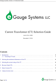 Current Transformer Ct Selection Guide Pdf Free Download