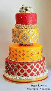 Indian Wedding Cake Sugarlove By Justnotthecakes Http Cakesdecor Com Cakes 278934 Indian Wedding Cake Sugarlo Indian Wedding Cakes Indian Cake Mehndi Cake