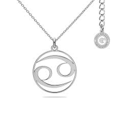 Don't miss out on sales or new products. Cancer Zodiac Sign Necklace Silver 925 Store Giorre