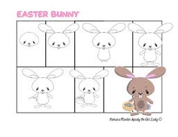 How to draw the easter bunny step by step drawing tutorial. Easter Bunny Step By Step Drawing By Tamara Martin Spady The Art Lady