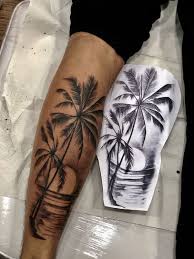 30 Palm Tree Tattoos For Summer Holiday Tree Sleeve Tattoo Sleeve Tattoos Palm Tattoos